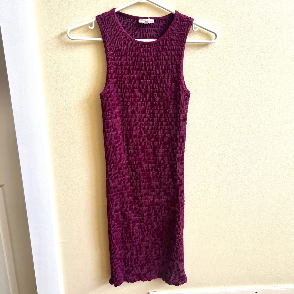 Aritzia Wilfred Free Form Fitted Ruched Mini Dress